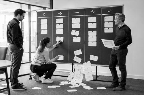 Commercial leaders turning a Pipeline Drift score into prioritised actions across process, evidence, management and HubSpot.